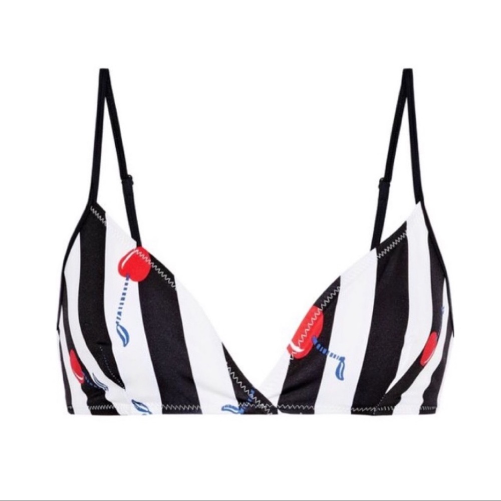 Solid & Striped The Brigitte Cherries Bikini Top … - image 3